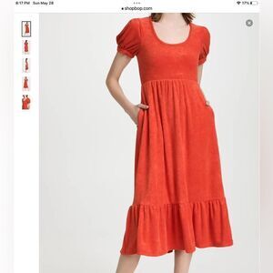 ANTHROPOLOGIE dRA LOS ANGELES TERRYCLOTH DRESS IN ORANGE